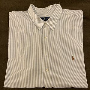 Polo by Ralph Lauren Blue/White Candy stripe Oxford Button Down 3XL